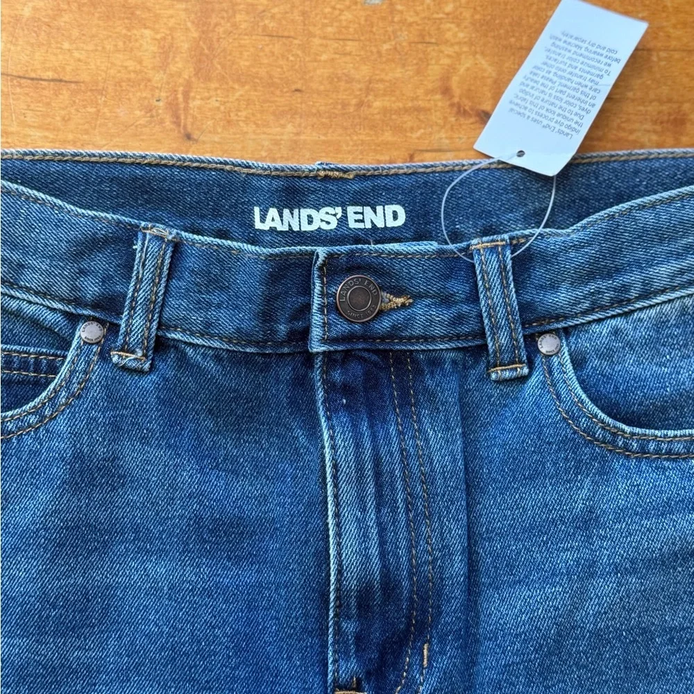 Lands' End Men's Straight Blue Jeans - Picture 2 of 4